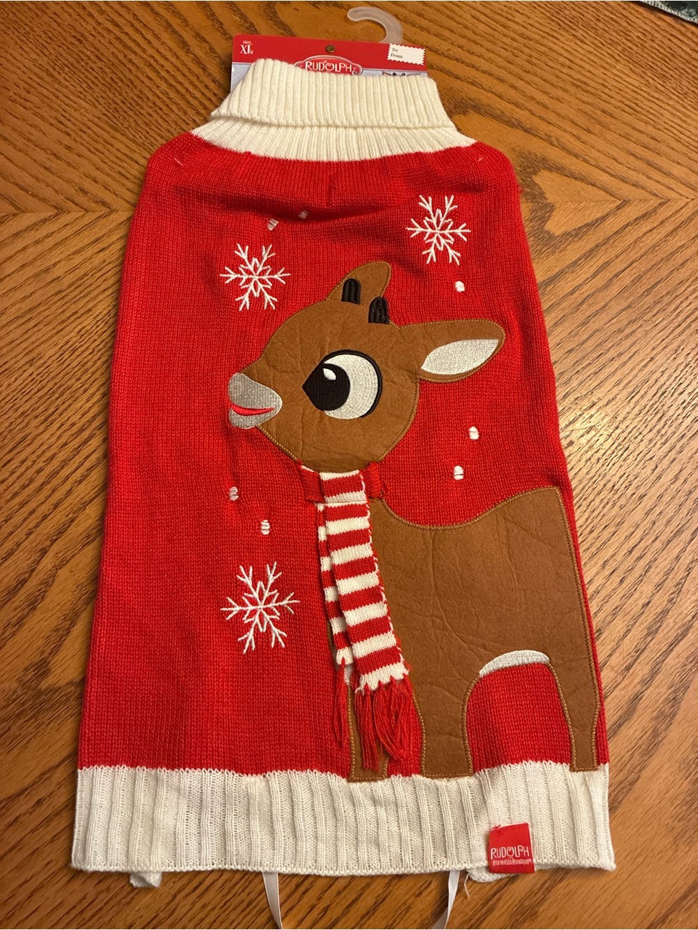 Rudolph Red Reindeer Dog Sweater XL NWT
